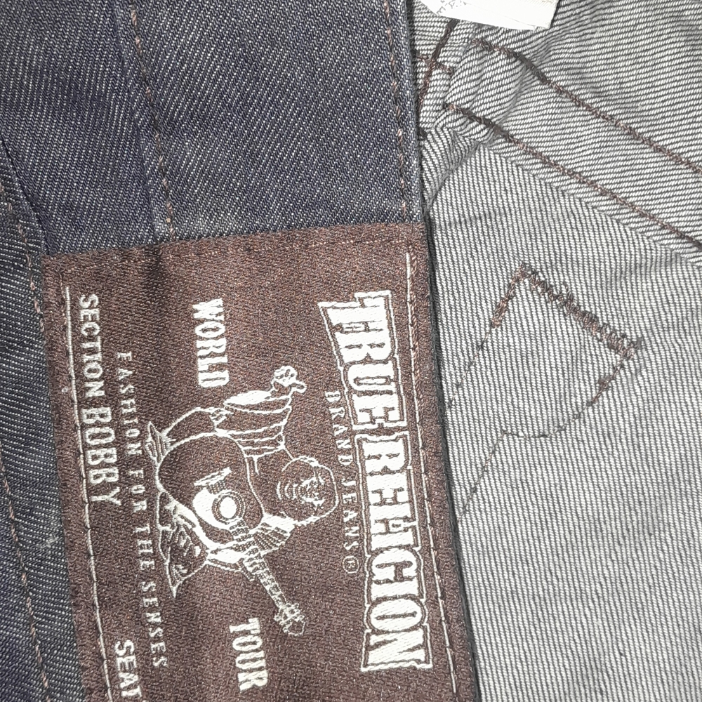 True Religion Men's Dark Blue Bootleg BOBBY Jeans